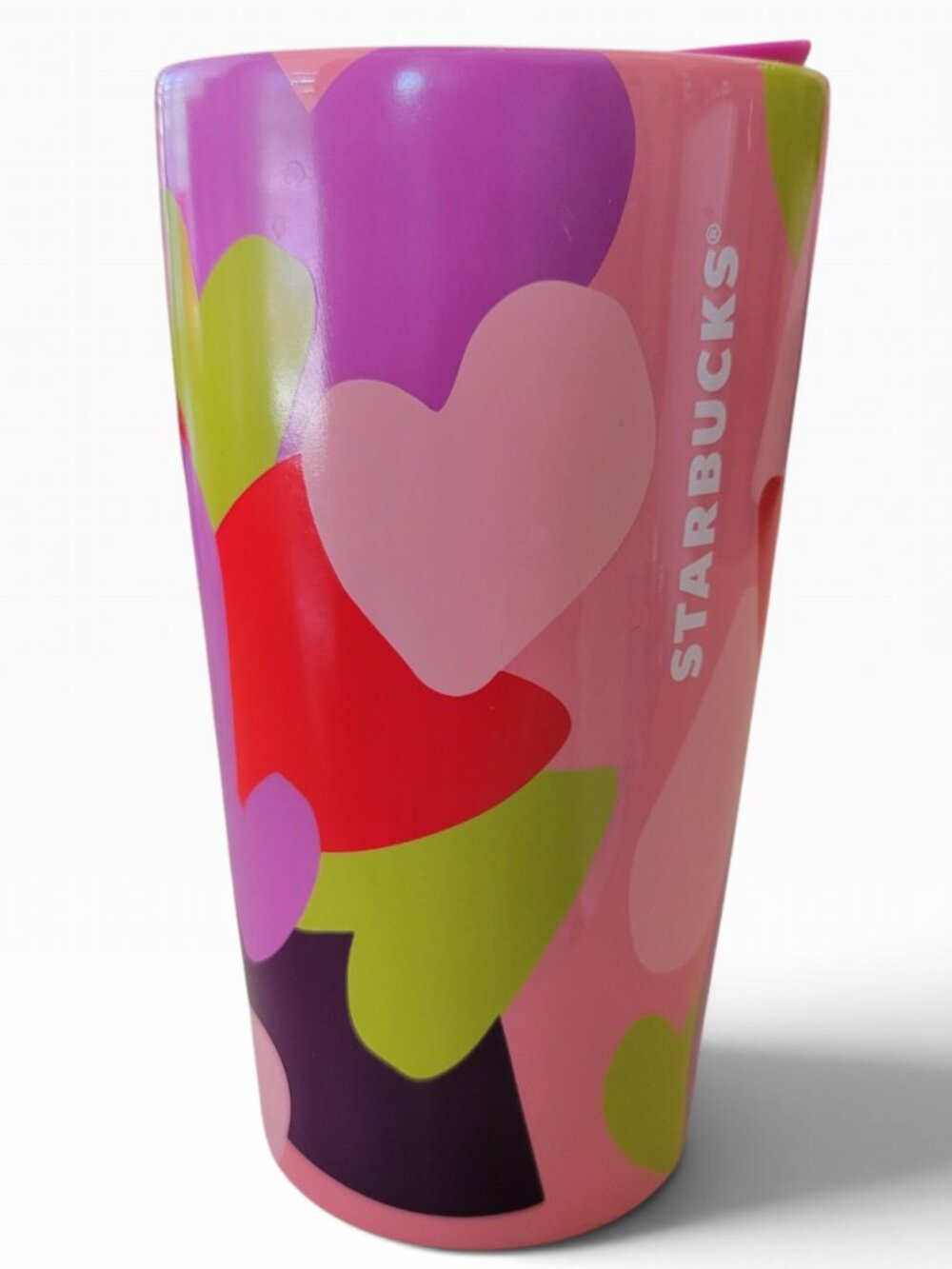 Starbucks 2022 Valentine's Day Hearts Ceramic Travel Tumbler (12 oz)